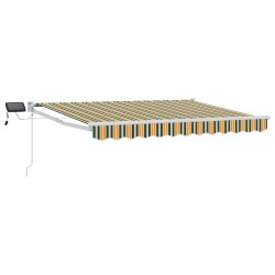 Store rétractable manuel avec LEDs Vert et jaune 3,5 x 2,5 m 545294545294