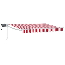 Store rétractable manuel avec LEDs Rouge et Blanc 3,5 x 2,5 m 545297545297