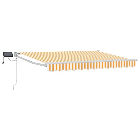 Store rétractable manuel avec LEDs Jaune et blanc 2,5 x 2 m 545353545353