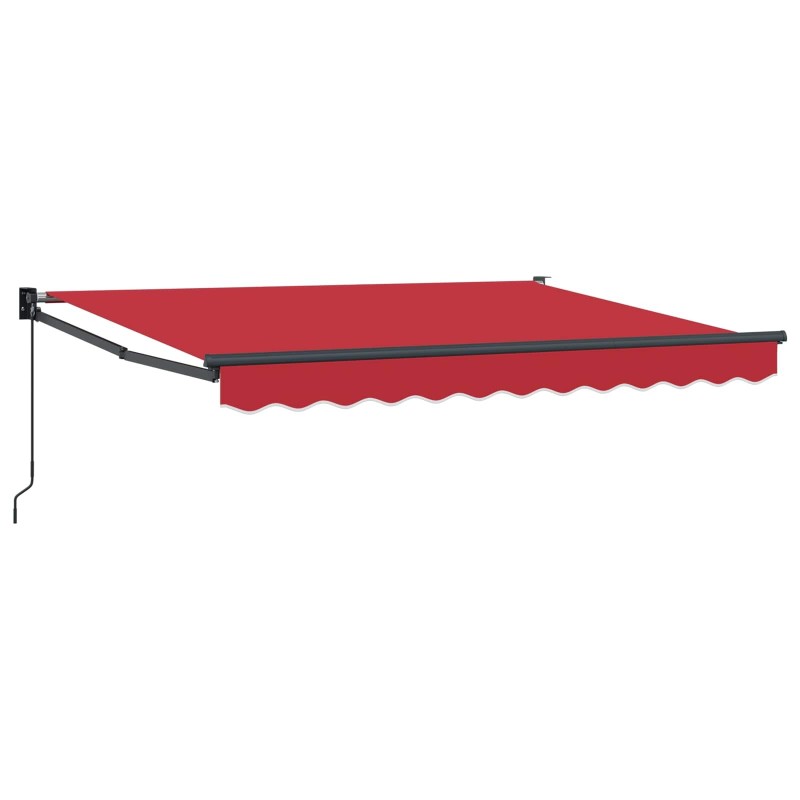 Auvent rétractable manuel Rouge 3,5 x 2 m 545378545378