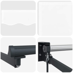 Auvent rétractable manuel Blanc 4 x 2 m 545380545380