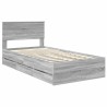 Cadre de lit Gris Sonoma 100 x 200 cm Bois Ingénierie 545390545390