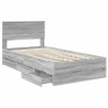 Cadre de lit Gris Sonoma 100 x 200 cm Bois Ingénierie 545390545390
