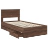 Cadre de lit Chêne brun 100 x 200 cm Bois Ingénierie 545391545391