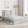 Cadre de lit avec tiroir Gris béton 90 x 200 cm Bois Ingénierie 545395545395