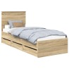 Cadre de lit Chêne Sonoma 75 x 190 cm Bois Ingénierie 545398545398