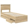Cadre de lit Chêne Sonoma 75 x 190 cm Bois Ingénierie 545398545398