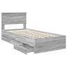 Cadre de lit Gris Sonoma 90 x 190 cm Bois Ingénierie 545400545400
