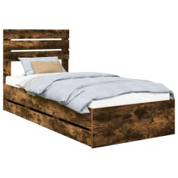 Cadre de lit Chêne fumé 100 x 200 cm Bois Ingénierie 545401545401