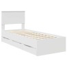Cadre de lit avec tiroir Blanc 75 x 190 cm Bois Ingénierie 545408545408