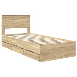 Cadre de lit Chêne Sonoma 90 x 190 cm Bois Ingénierie 545409545409
