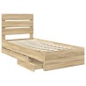 Cadre de lit Chêne Sonoma 75 x 190 cm Bois Ingénierie 545424545424
