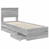 Cadre de lit Gris Sonoma 75 x 190 cm Bois Ingénierie 545439545439