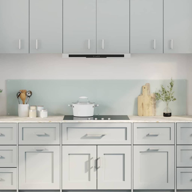 Crédence de cuisine 2 pcs Blanc 100 x 40 cm verre trempé 545452545452