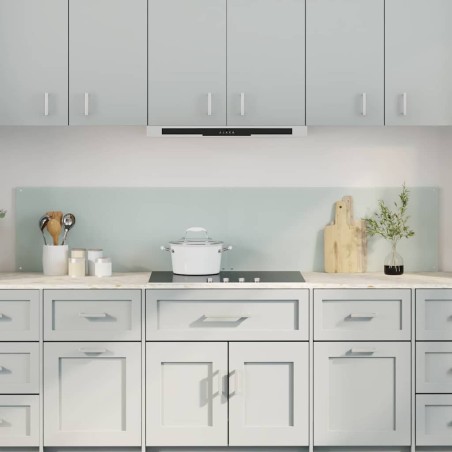 Crédence de cuisine 2 pcs Blanc 100 x 40 cm verre trempé 545452545452