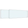 Crédence de cuisine 2 pcs Blanc 100 x 40 cm verre trempé 545452545452