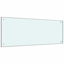 Crédence de cuisine 2 pcs Blanc 100 x 40 cm verre trempé 545452545452