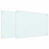 Crédence de cuisine 2 pcs Blanc 90 x 60 cm verre trempé 545453545453