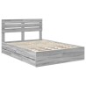 Cadre de lit Gris Sonoma 140 x 190 cm Bois Ingénierie 545455545455