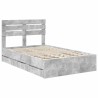 Cadre de lit Gris béton 135 x 190 cm Bois Ingénierie 545456545456