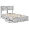 Cadre de lit Gris béton 135 x 190 cm Bois Ingénierie 545456545456