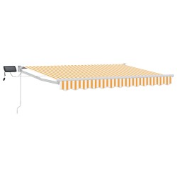 Store rétractable manuel avec LEDs Jaune et blanc 3 x 2,5 m 545457545457