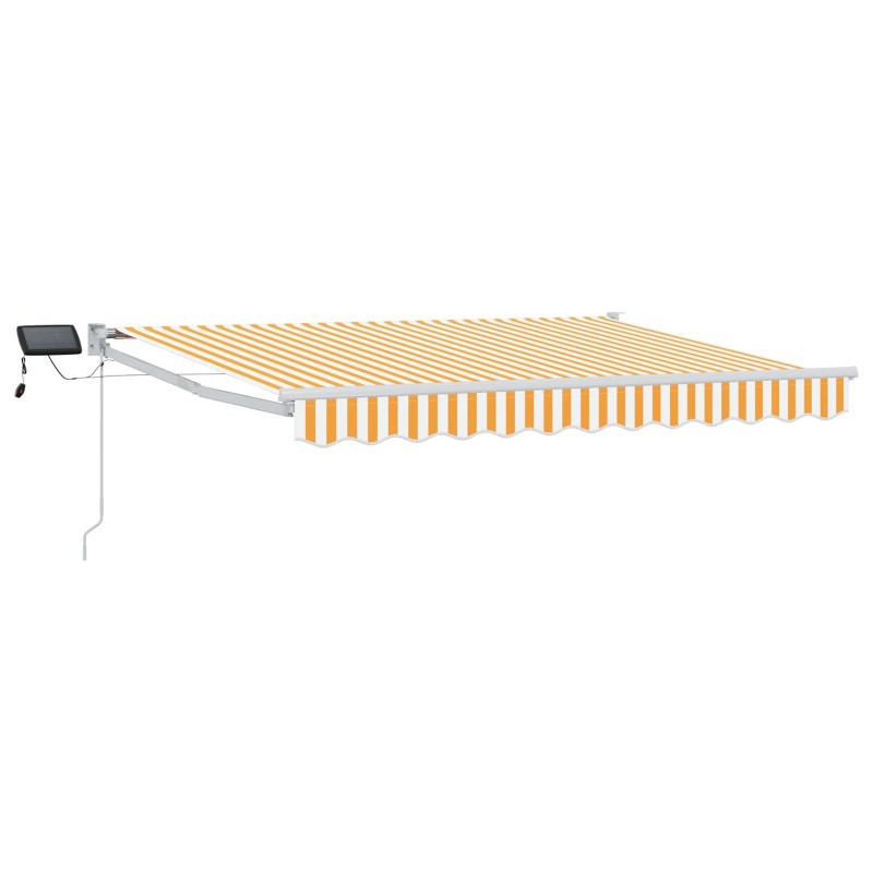 Store rétractable manuel avec LEDs Jaune et blanc 3 x 2,5 m 545457545457