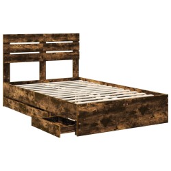 Cadre de lit Chêne fumé 120 x 190 cm Bois Ingénierie 545489545489