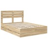 Cadre de lit Chêne Sonoma 140 x 190 cm Bois Ingénierie 545492545492