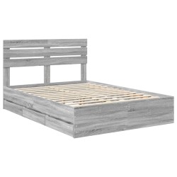 Cadre de lit Gris Sonoma 150 x 200 cm Bois Ingénierie 545495545495