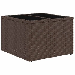 Ensemble de canapé de jardin 6 pcs Marron Poly rotin 545526545526