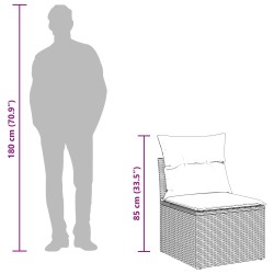 Ensemble de canapé de jardin avec coussin 5 pcs Noir polyrotin 545728545728