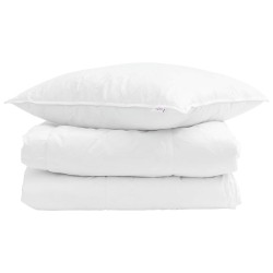 Duvet d'été simple avec oreiller 2 pcs Blanc Plume de canard 545742545742