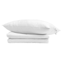 Duvet d'été simple avec oreiller 2 pcs Blanc Plume de canard 545750545750
