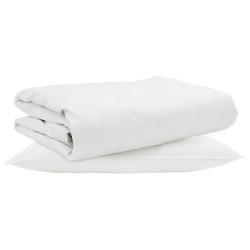Duvet d'été simple avec oreiller 2 pcs Blanc Plume de canard 545756545756
