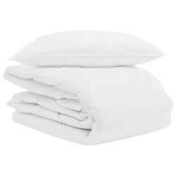 Duvet d'été simple avec oreiller 2 pcs Blanc Plume de canard 545761545761
