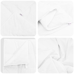 Duvet d'été simple avec oreiller 2 pcs Blanc Plume de canard 545764545764