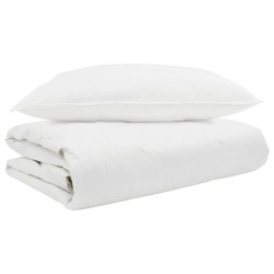 Duvet d'été simple avec oreiller 2 pcs Blanc Plume de canard 545789545789