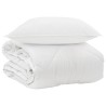 Duvet toutes saisons avec oreiller 2 pcs Blanc Microfibre 545814545814