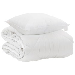 Duvet toutes saisons avec oreiller 2 pcs Blanc Microfibre 545816545816
