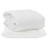 Duvet d'été simple avec oreiller 2 pcs Blanc Microfibre 545842545842