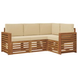 Ensembles de canapés avec coussin 4 pcs Naturel et Beige 545878545878