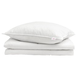 Duvet d'été simple avec oreiller 2 pcs Blanc Plume de canard 545907545907