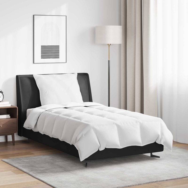 Duvet d'été simple avec oreiller 2 pcs Blanc Plume de canard 545909545909