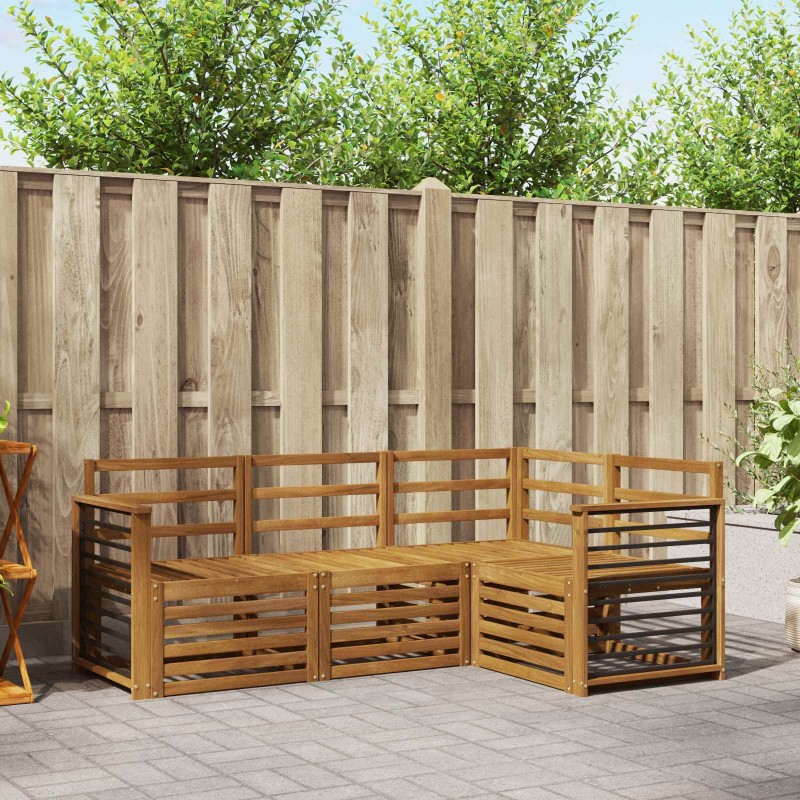 Ensembles de canapés 4 pcs Naturel Bois d'Acacia Massif 545913545913