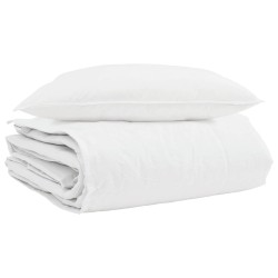 Duvet d'hiver avec oreiller 2 pcs Blanc Plume de canard 545933545933
