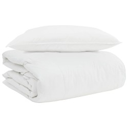 Duvet 2-en-1 avec oreiller 2 pcs Blanc Plume de canard 545946545946