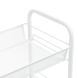 Chariot de cuisine à 5 niveaux Blanc 46x26x105 cm Fer 545969545969
