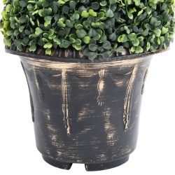 Plante de buis artificiel en spirale avec pot Vert 117 cm 545970545970