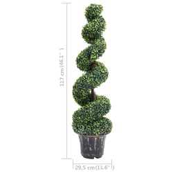 Plante de buis artificiel en spirale avec pot Vert 117 cm 545970545970